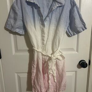 Lilly Pulitzer Sky Blue Linen Romper